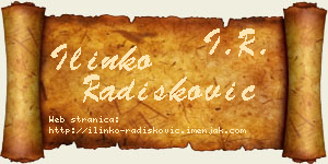 Ilinko Radišković vizit kartica